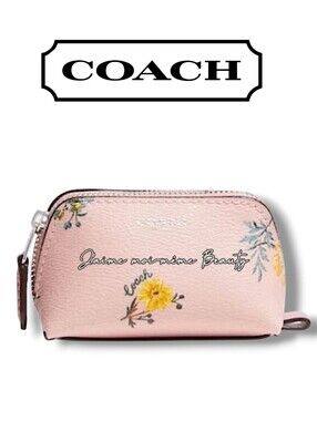 Coach Blush Pink Floral Print Lipstick Case/ Coin Purse - NEW WITH TAGS
